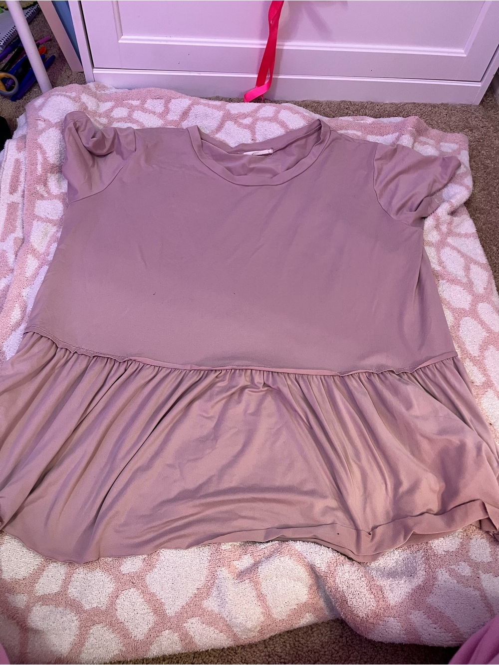 entro Dusty Rose Peplum Top